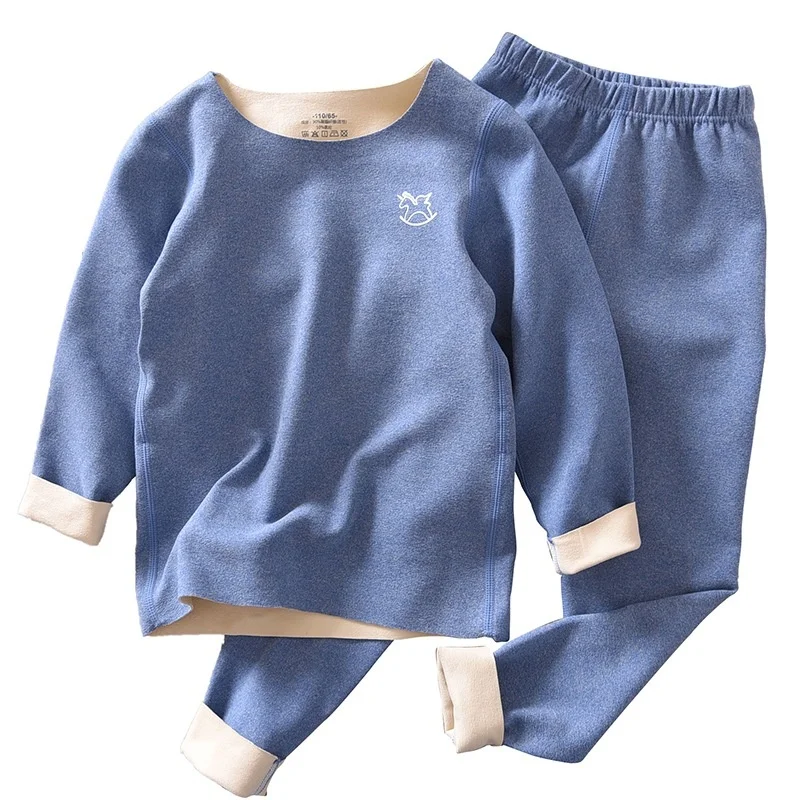 

Children's thermal underwear sets seamless boneless boys girls pajamas spring autumn sleepwear home clothes suit