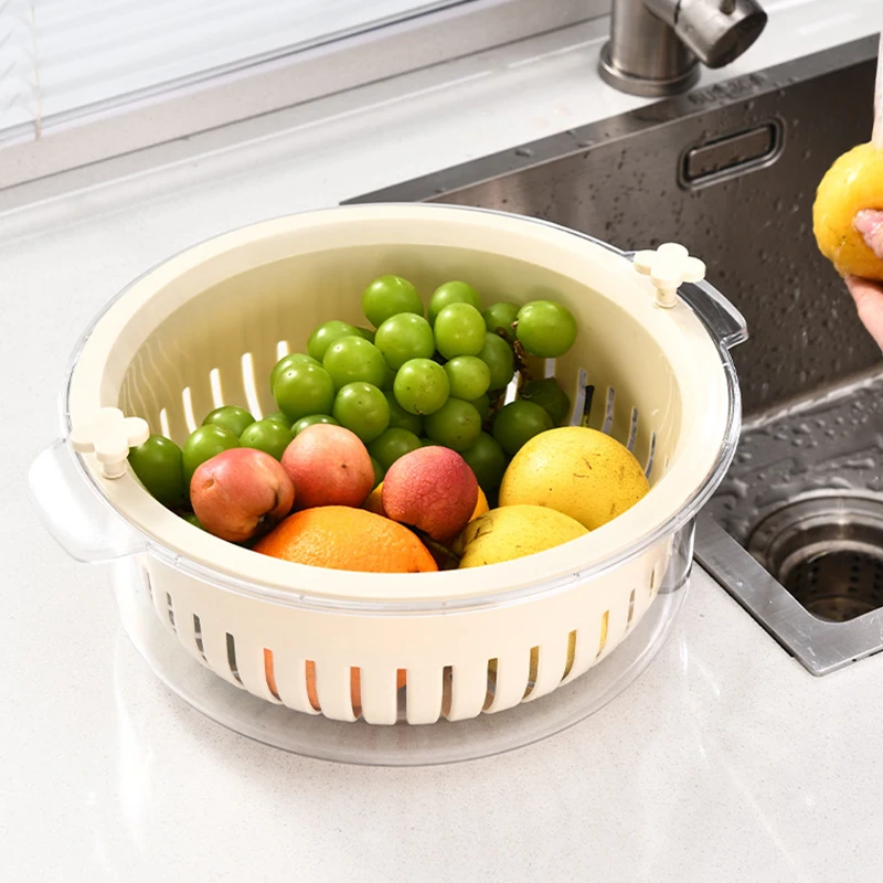 Набор кухонных ситечков 2 в 1 зернистость для мытья фруктов и овощей Большая