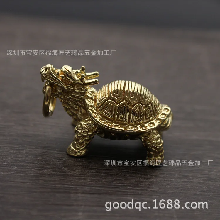 Латунный декоративный фон Xuanwu в виде черепахи дракона декор для стола счастливый