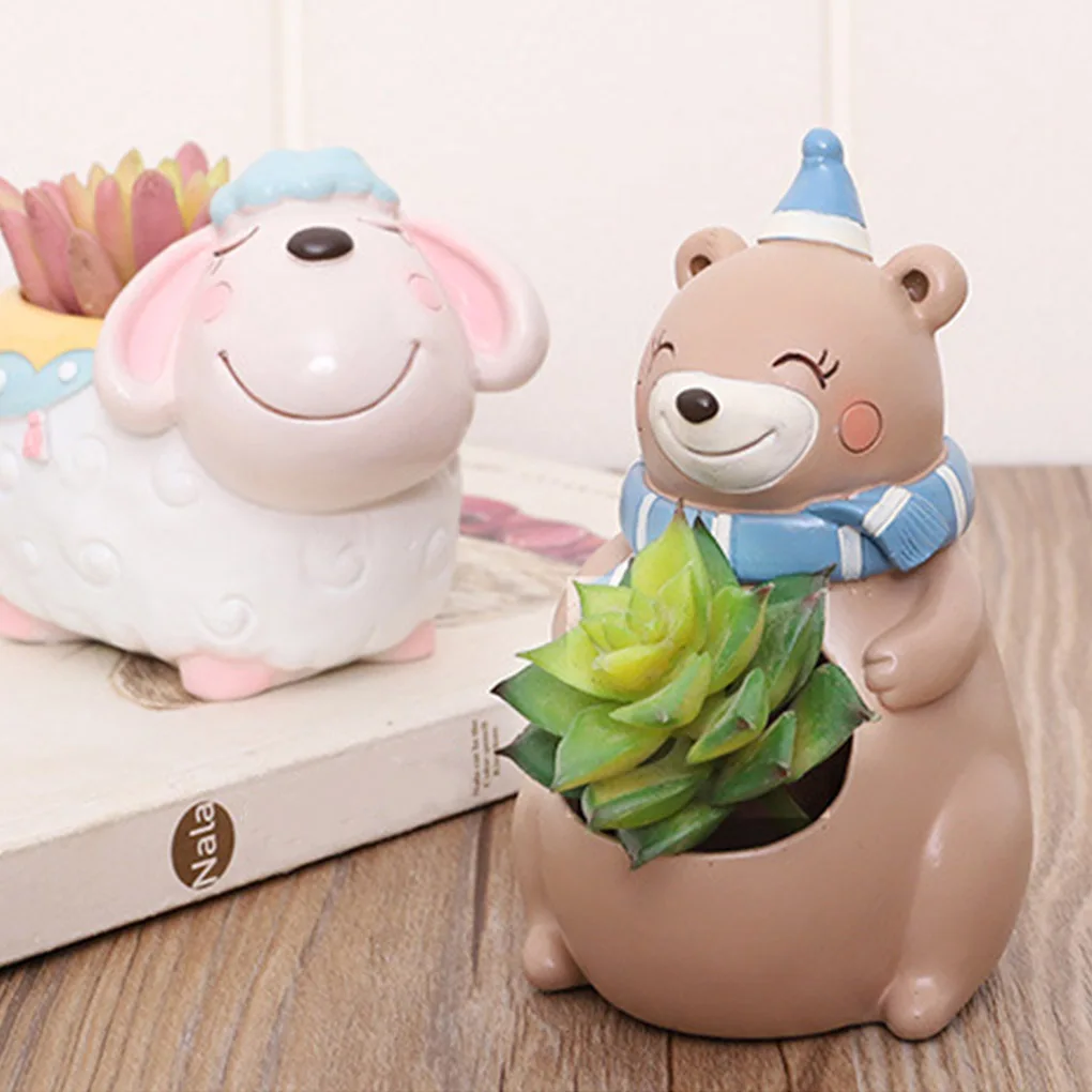 

Silicone mold elephant sheep flower pot succulent DIY making resin concrete vase cactus silicone mold home tools