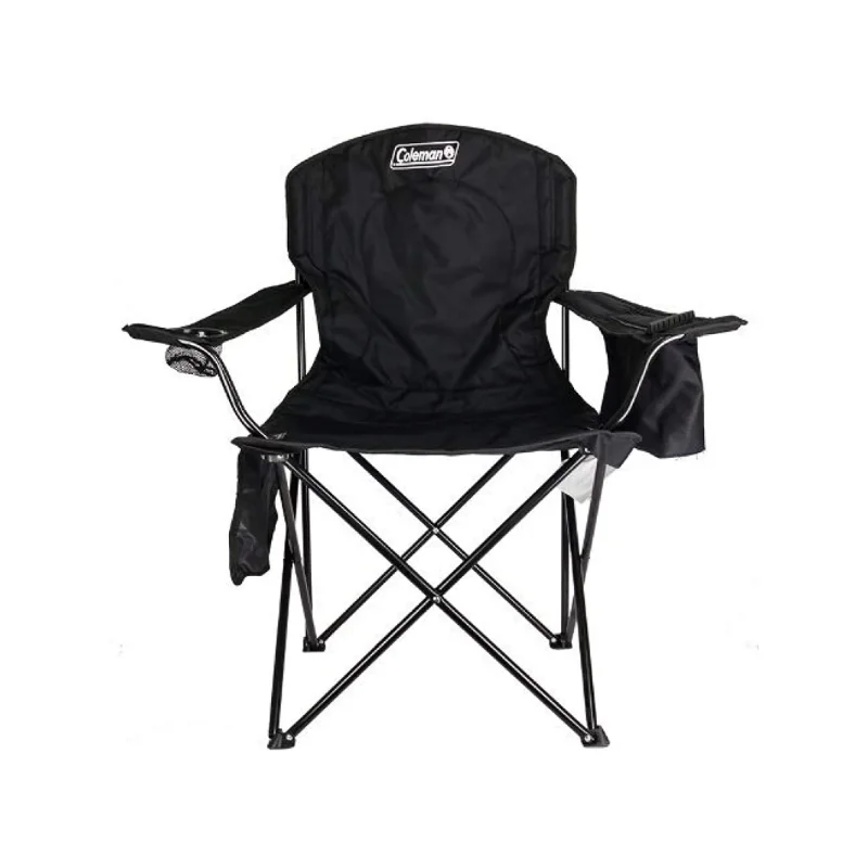 Coleman® Adult Camping Chair with Built-In 4-Can Cooler, Black  Folding Chair  Camping Chair  Beach Chair