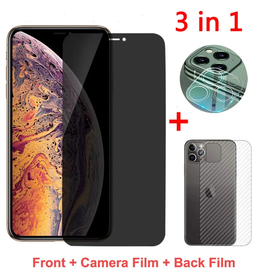 

Magtim 3-in-1 Anti spy Tempered Glass For iPhone 7 8 Plus X Privacy Screen Protector On iPhone 11 12 13 Pro XS Max Glass Protect