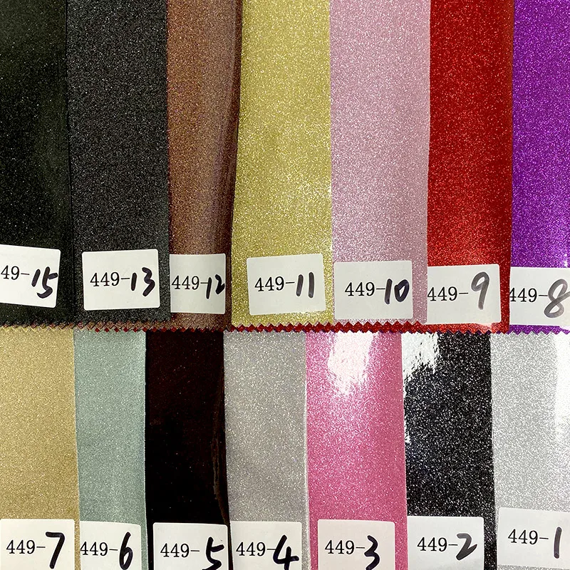 

Shiny Plain Design Crystal PU Glitter Faux Leather Fabric Sheet for Making Clothing/Bag/Shoe/DIY Accessories