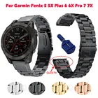 Ремешок для наручных часов 26 22 мм, браслет из нержавеющей стали для Garmin 7X 7 Watch Easyfit, Garmin Fenix 5 5X Plus 6 6X
