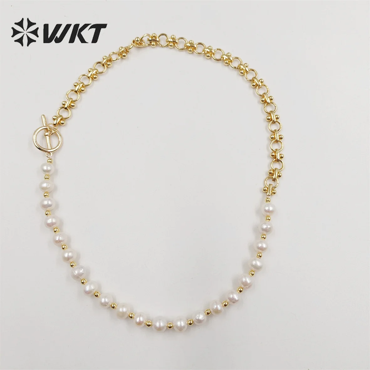 WT-JN232 WKT 2023 Latest arrival freshwater pearl new style with16inch noble necklace women birthday girl dance party chain