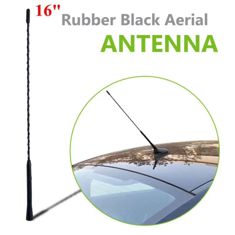 Купи Black Rubber Long Whip Replacement Aerial Antenna Bee Sting Car Van Modified 16" за 98 рублей в магазине AliExpress