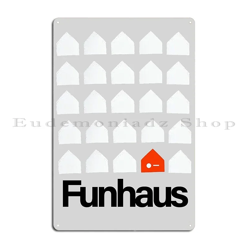 Металлическая вывеска Funhaus настенный декор для стен в пабе кинотеатр