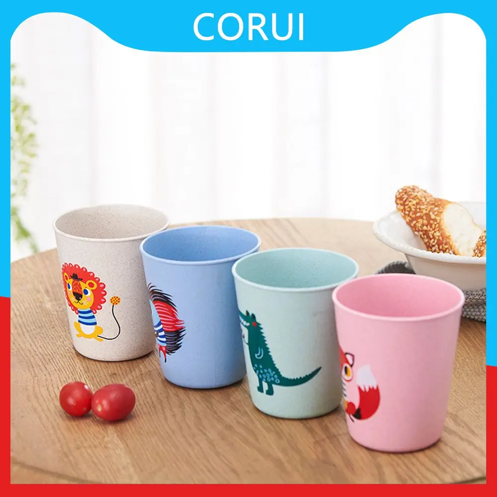 

350ml Wheat Cup New Childrens Animal Water Cup Environmentally Friendly High Quality Childrens Mouthwash Cup Bathroom Tumblers