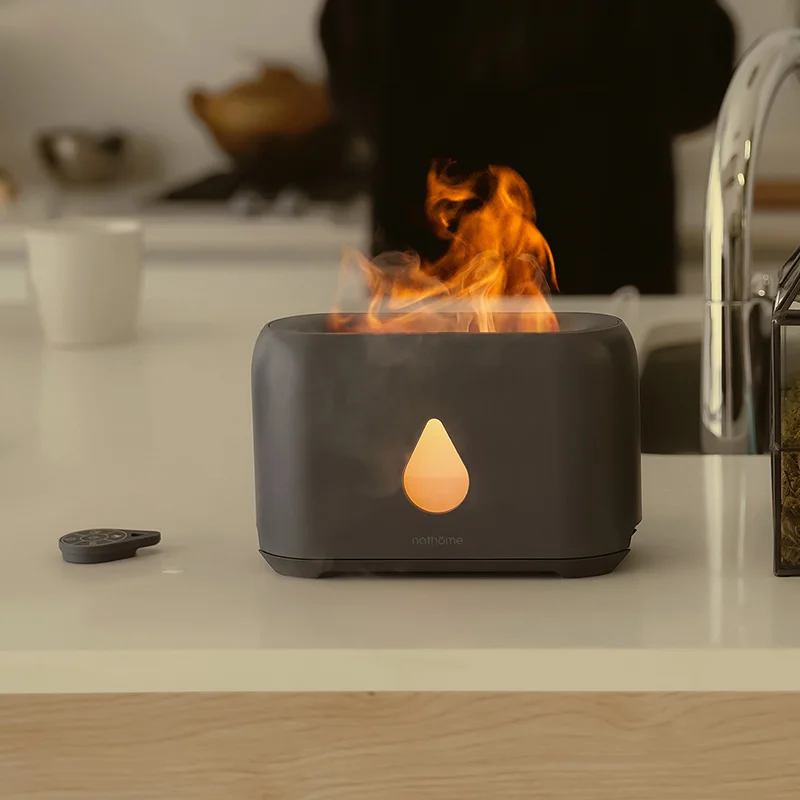 

2021 New Flame Air Humidifier Diffuser Home Humidifier Aromatherapy Diffuser Ultrasonic Humidifier Essential Oil Diffuser