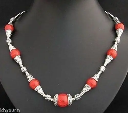 

Горячая Распродажа Новый Стиль Изысканные тибетские украшения ожерелье с красным кораллом