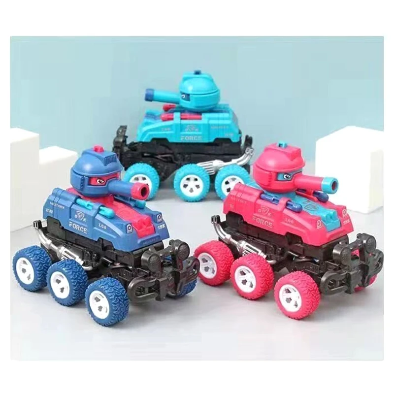 

Фрикционная игрушечная машинка для умного робота, игрушка для 6-колесного вращающегося запуска, забавная игрушка для игрового автомобиля, и...