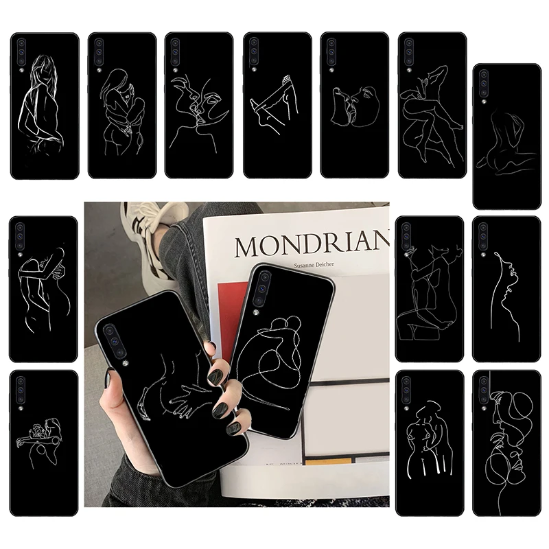 

Love Line Art Drawing Phone Case For Samsung Galaxy A13 A03 A12 A32 A71 A11 A21S A02 A52 A72 A51 A50 A70 A31 M31