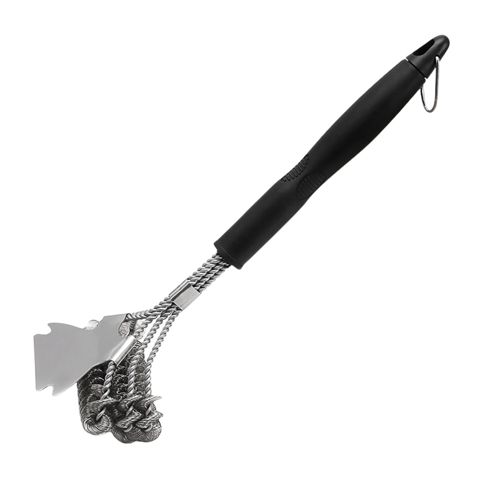 

BBQ Grill Brush And Scraper Heavy Duty Triangle 2 In 1 BBQ Grill Cleaning Scraper And Brush Easier And Effective Clean Grill