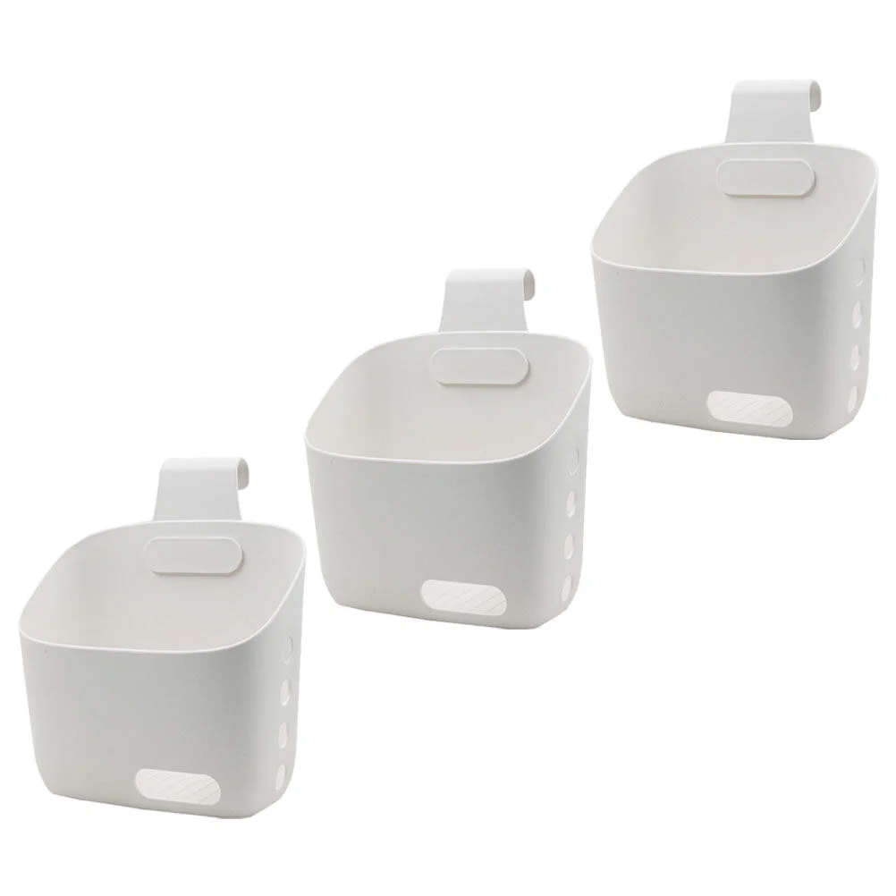 

Sundries Storage Basket Door Hanging Bathroom Garlic Wall Kitchen Baskets Plastic