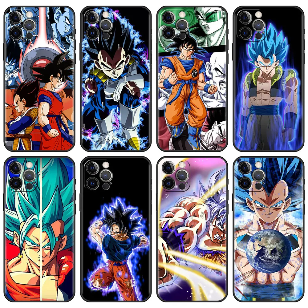 

Estuche Case for Apple iPhone 11 12 Pro 13 Pro Max 8 7 XR X XS Plus 6 6S 5S SE Black Luxury SmartPhone Funda DBZ Dragon Ball Z