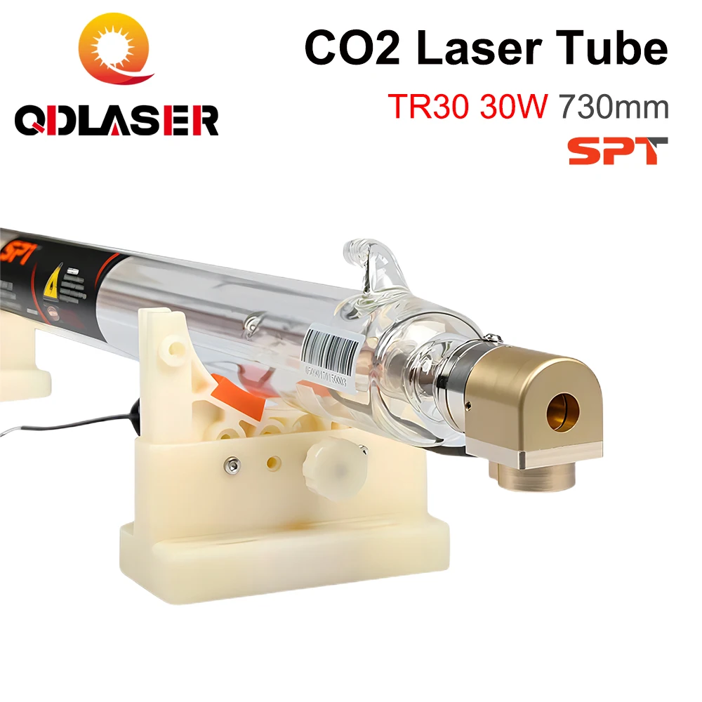 QDLASER SPT TR30 30-40W Co2 лазерная трубка длиной 730 мм диам. 50 мм для CO2 лазерной лампы