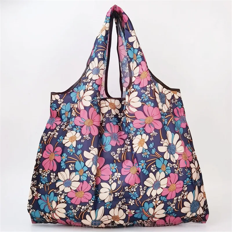 

Модная печать Складная Экологически чистая хозяйственная сумка-тоут складной мешок сумки удобная большая емкость для путешествия продуктовый мешок