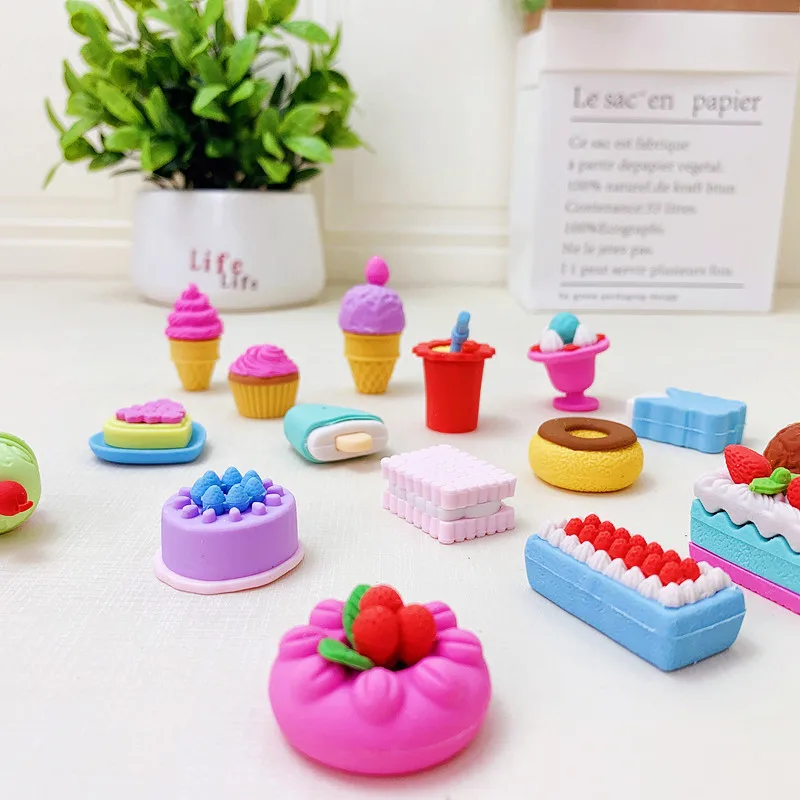Мультяшный десерт удобный магазин мороженое торт сливочный пончик форма ластик