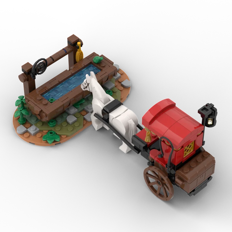 Новинка 229 шт. электронная модель средневекового замка поилка для лошадей каркас