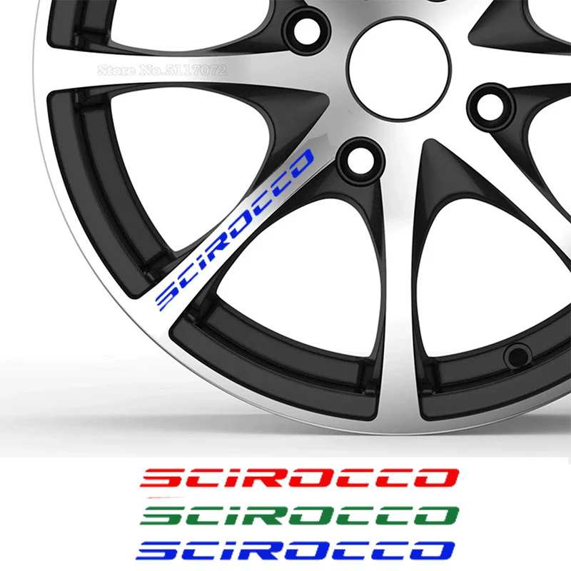 4 наклейки на автомобильные колеса для Volkswagen VW Scirocco R GTI