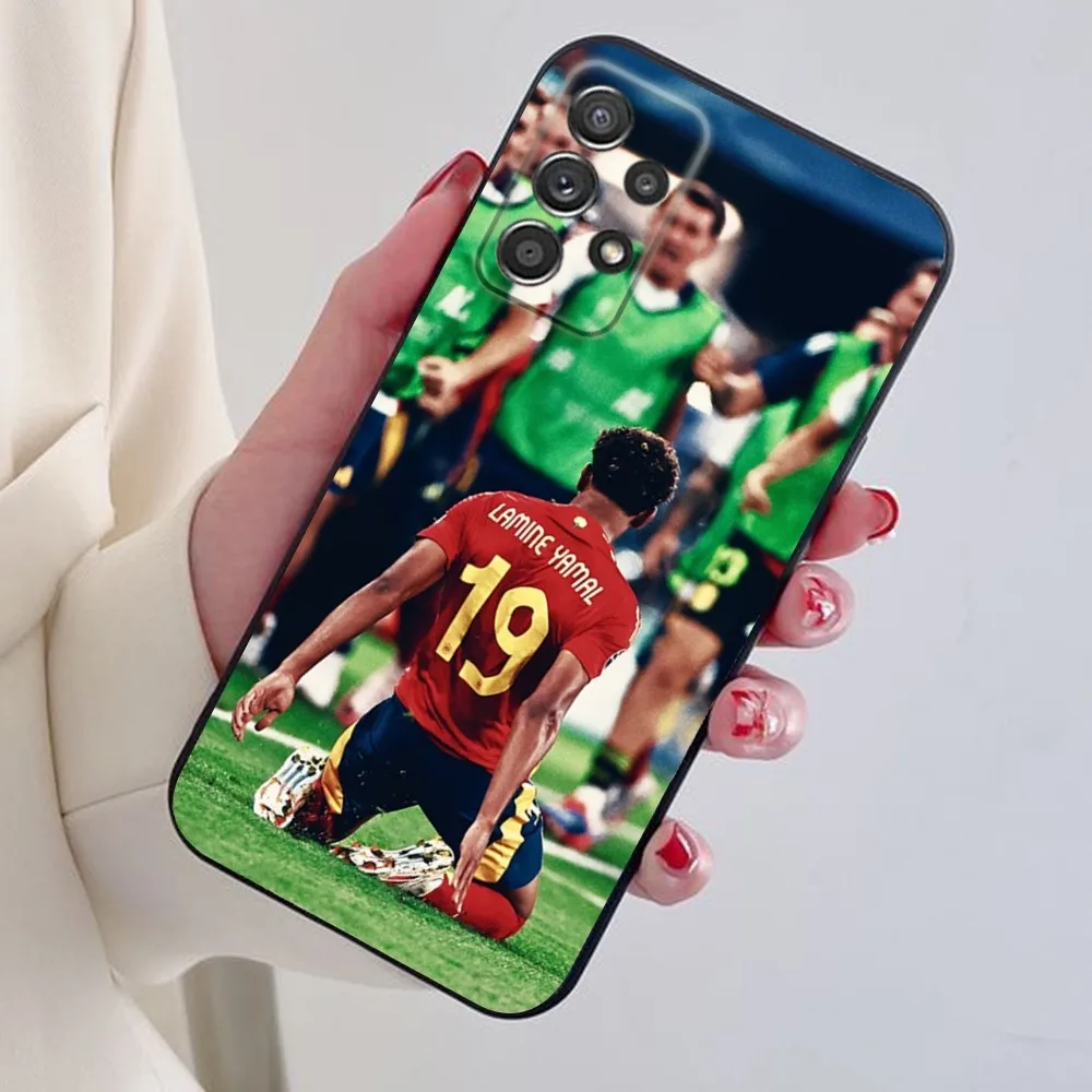 Чехол для телефона Football Star Samsung S24 S21 S22 S23 S30 Ultra S20 Plus Note 10 9 5G L-Lamine Y-Yamal Black мягкий