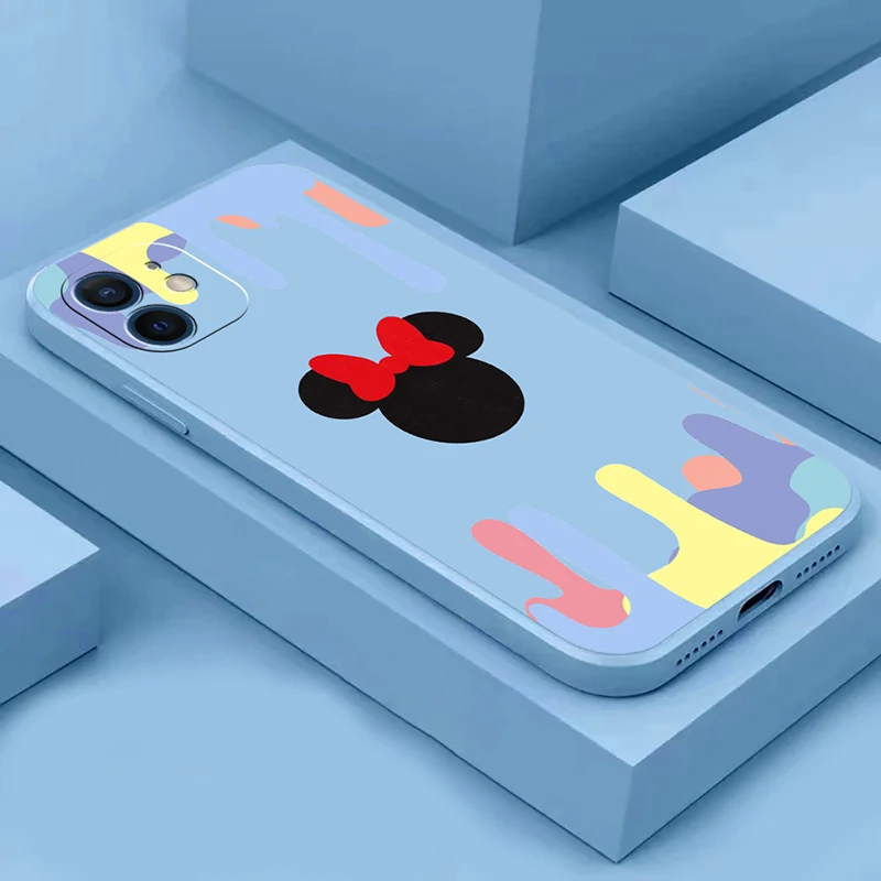 

2022 Cute ice cream mouse Case For iPhone 12 13 Pro Max Mini 11 Pro Max X XR XS MAX SE2020 8 7 6 6S Plus Silicone Phone Cover