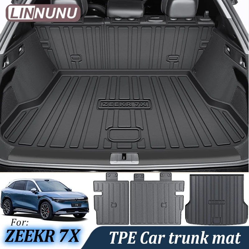 Фото LINNUNU Для Zeekr 7x 2025 2026: Коврик-подушка из TPE для багажника, защитный коврик для багажа Jike 7x, аксессуары для интерьера автомобиля №1