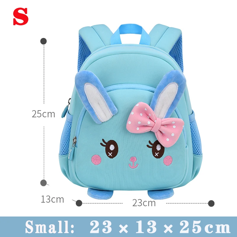 Children Cute Bow Backpacks In Kindergarten 3D Cartoon Rabbit Kids Small School Bags Girl Toddler Anti-lost Backpack Mochila Hot