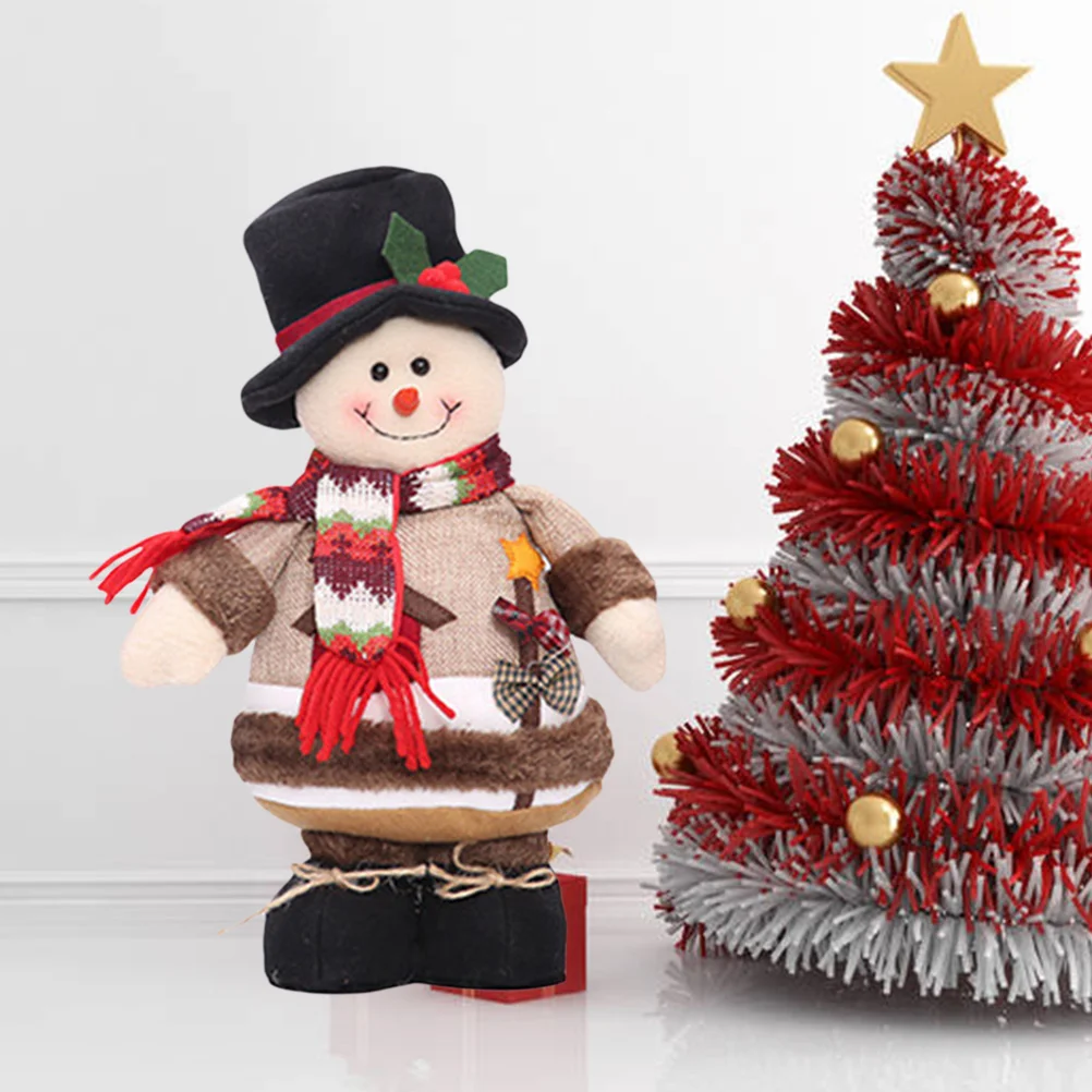 

Number Child Dining Table Decor Snowman Scuplture Plush Christmas Decorations Home