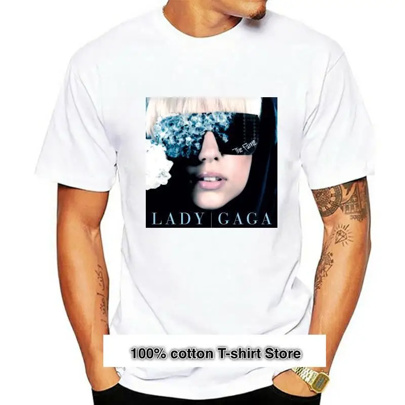 

Camiseta de Lady Gaga The Fame Cover para hombre y mujer, camisa de manga corta a la moda, Harajuku