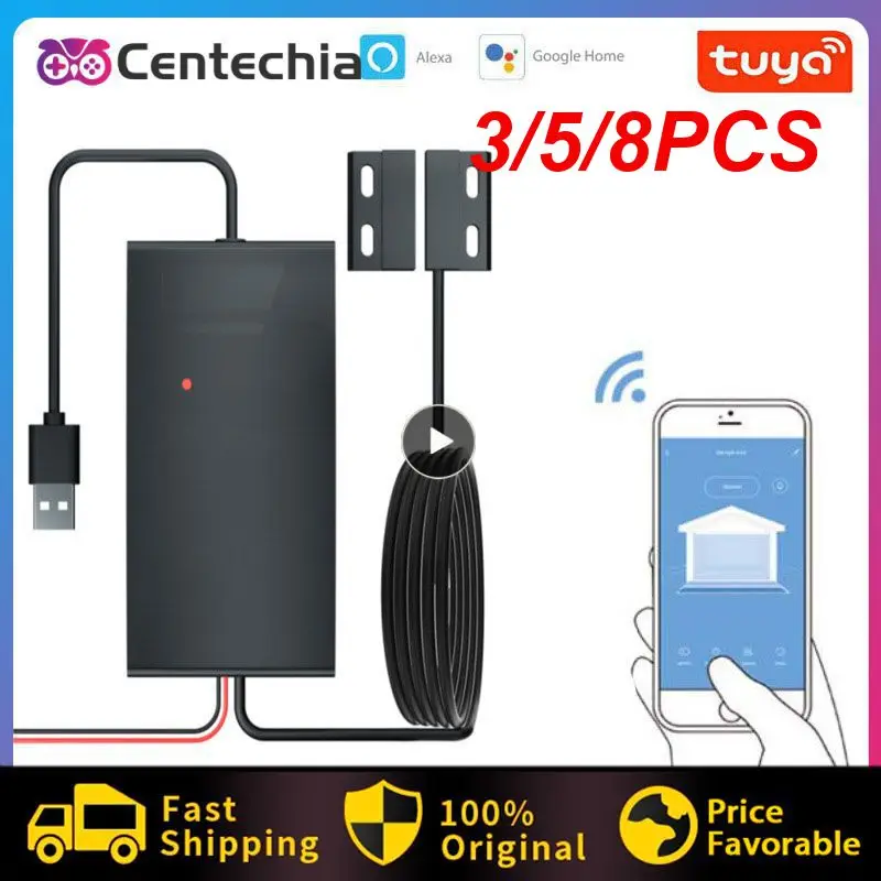

3/5/8PCS 2.4ghz Wall Mounted Intelligent Control Switch Voice Comtrol Door Magnetic Alarm Multi User Access