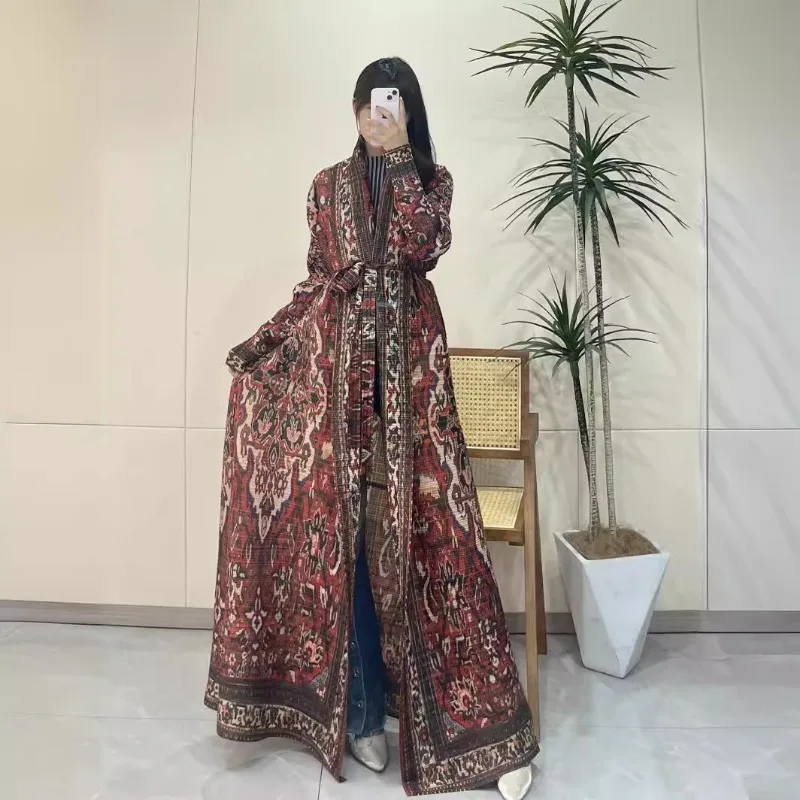 Платье женское с длинным рукавом модное элегантное мусульманское платье из двух