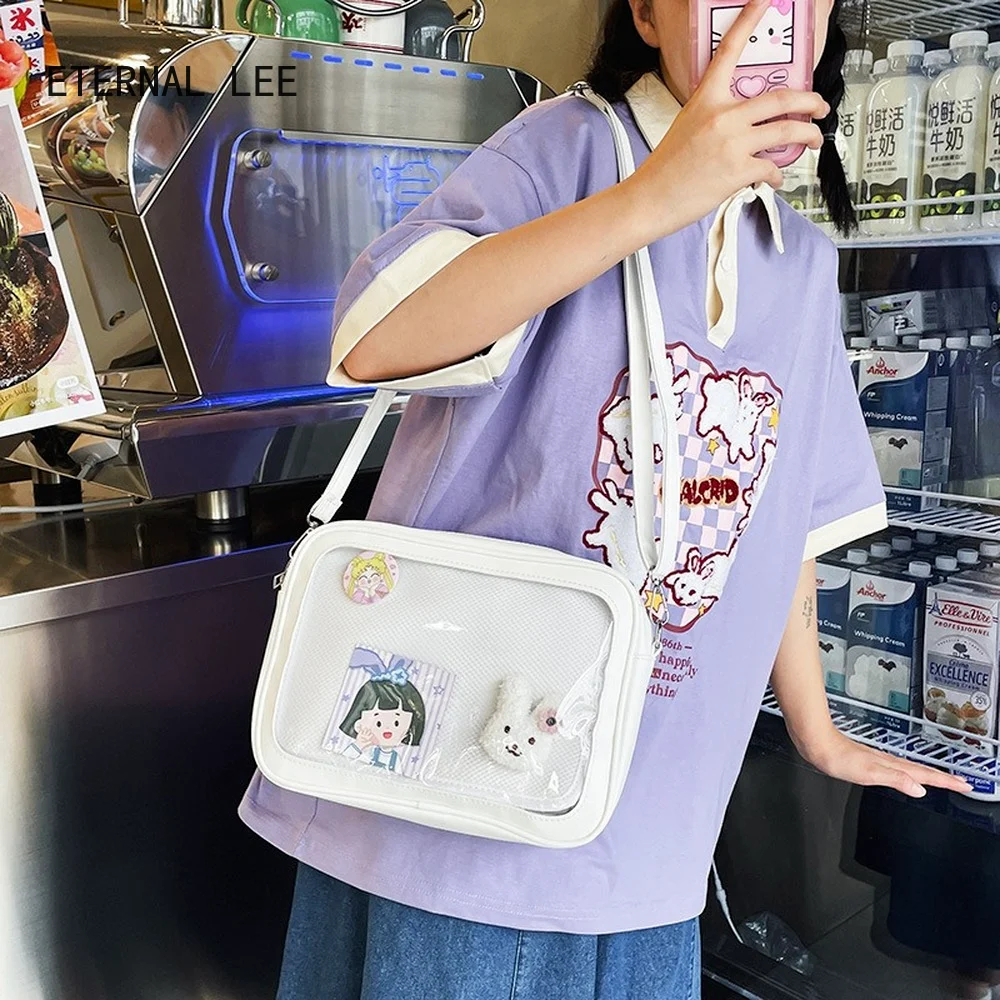 

Ins Animation Surrounding Cute Crossbady Bag Personality Versatile Street Shooting Soft Girl Bag Transparent Girl Doll Bags