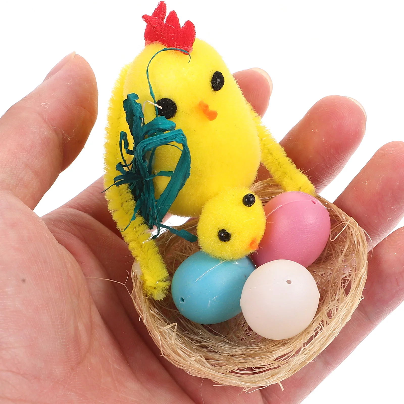 

Easter Chicken Chick Plush Egg Toy Chicks Mini Animal Party Supplies Hen Little Stuffed Ornaments Decor Figurine Realistic