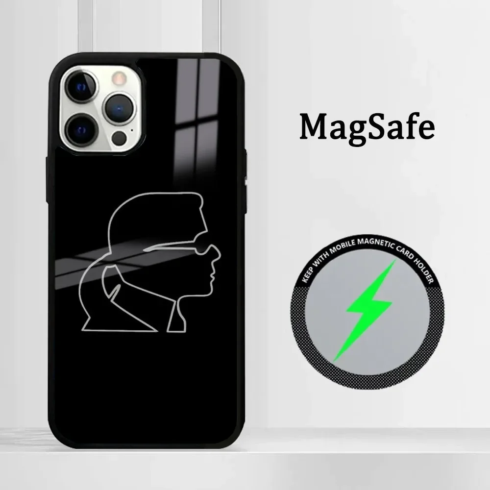K-Karl-L L-Lagerfelds-S чехол для телефона IPhone 16 15 14 13 12 11 Pro Max Plus Mini Magsafe Mirror беспроводной