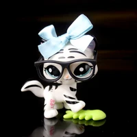 yasmine pet shop tiger white cat kitty blue bowknot accessories pet lps 1498