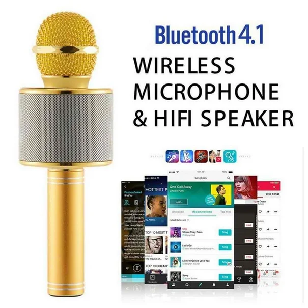 Беспроводной микрофон для караоке Ручной Bluetooth-микрофон домашний KTV-плеер со