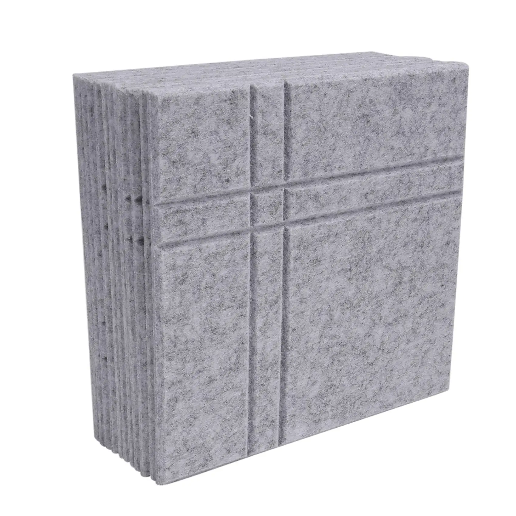 

12 шт. акустические панели в форме текстуры звукостойкая прокладка, 12x12x0.4дюйма звукоувлажняющая панель, используемая в стене серебристо-сер...