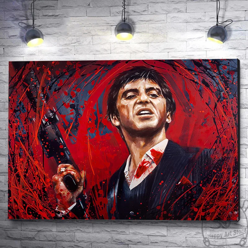 Настенный постер с принтом в виде граффити Тони Монтаны Настенный постер с принтом в виде граффити Тони Монтаны