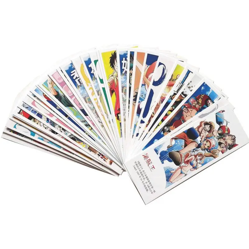 Anime Luffy Paper Bookmark Stationery Bookmarks Book Holder Message Card Gift Stationery