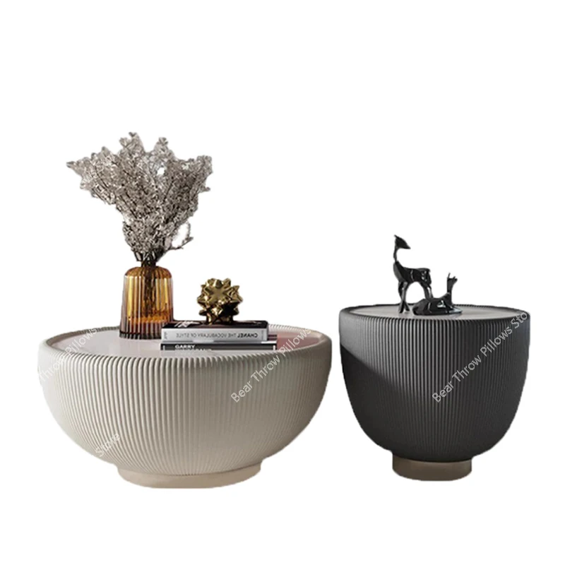 Роскошный креативный журнальный столик современный лаунж белый минималистичный