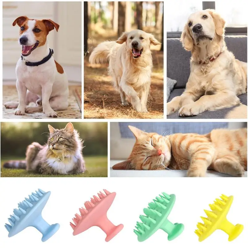 

Dog Bath Brush Comfortable To Use Pet Shower Brush Practical And Beautiful Dog Bath Brush Easy To Carry For Medium Large Pets