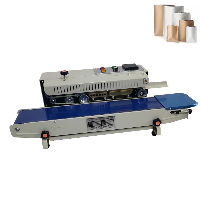 

Continuous Bag Band Sealing Machine Horizontal Band Sealer Soild Ink Automatic Expanded Food Plastic Bag Sealer