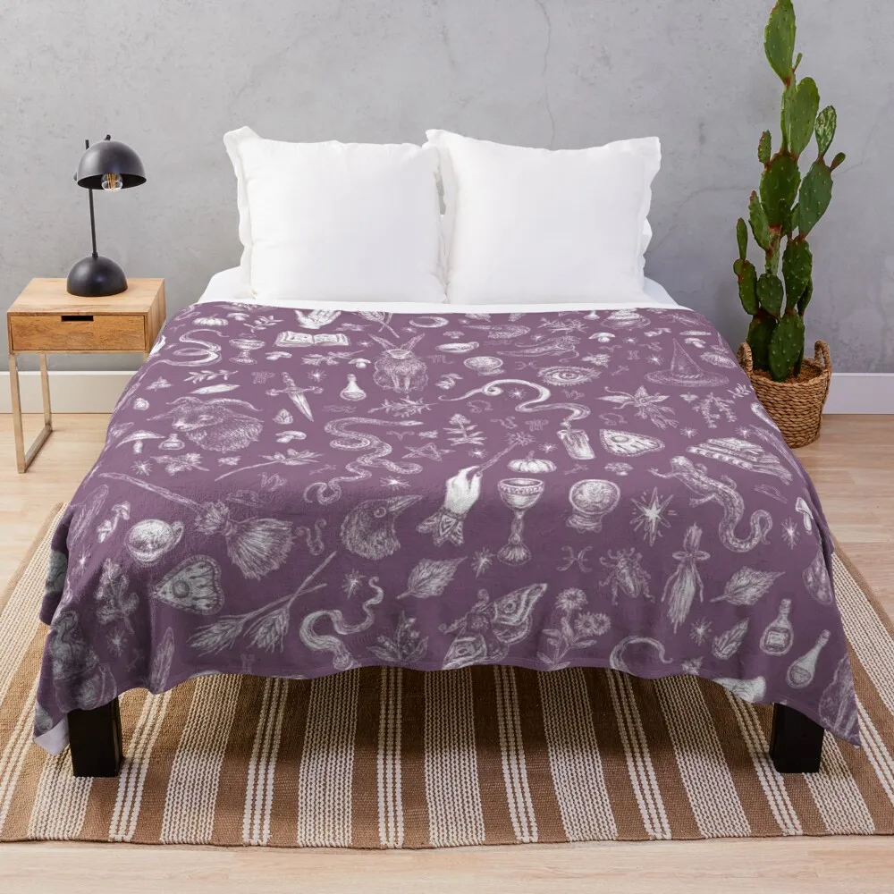 

Lã xadrez de malha cobertor de witchthrow de salem roxo