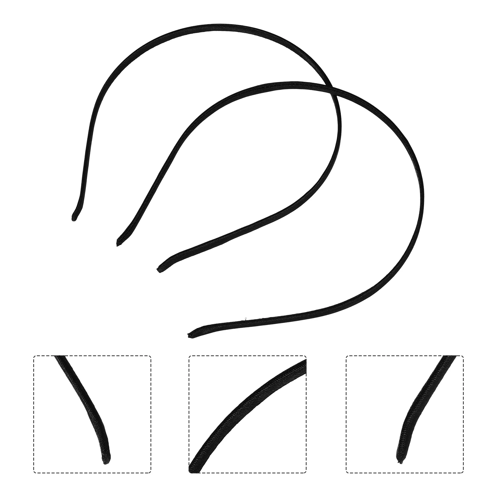 

2 Pcs Cloth Headband Yoga Headband Blank Wire Frame Hair Gauge Universal Knot Headband Fabric Thin Hard Headband Girl