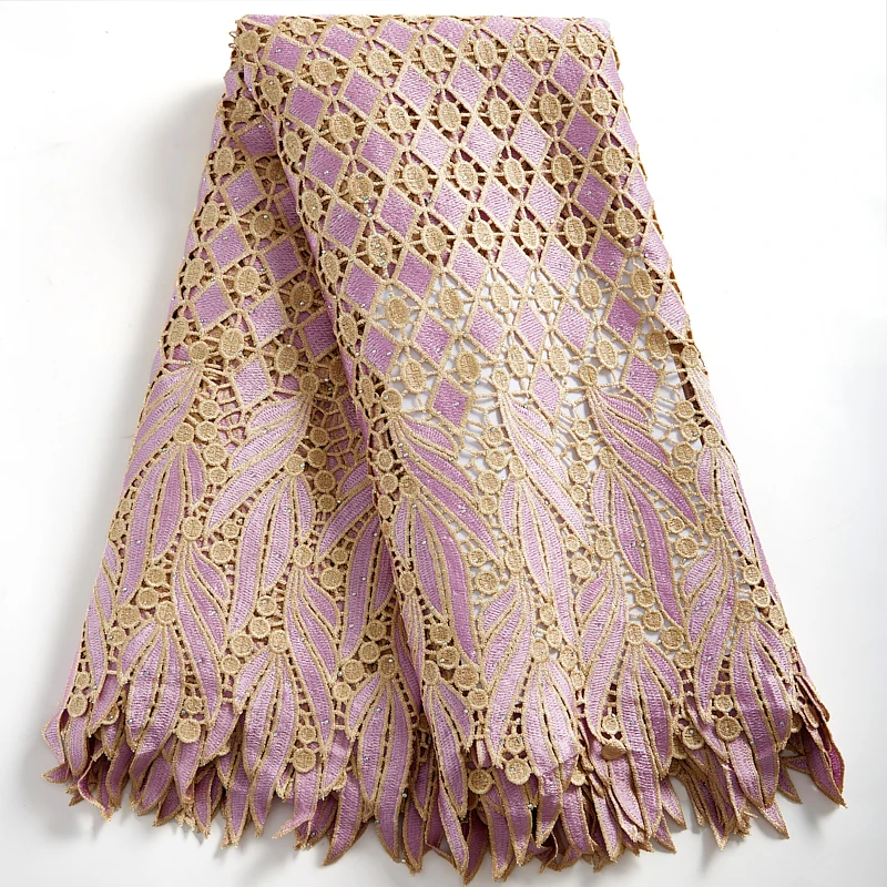 Нигерийская кружевная ткань 2024 высокое качество 5 ярдов белая гипюровая