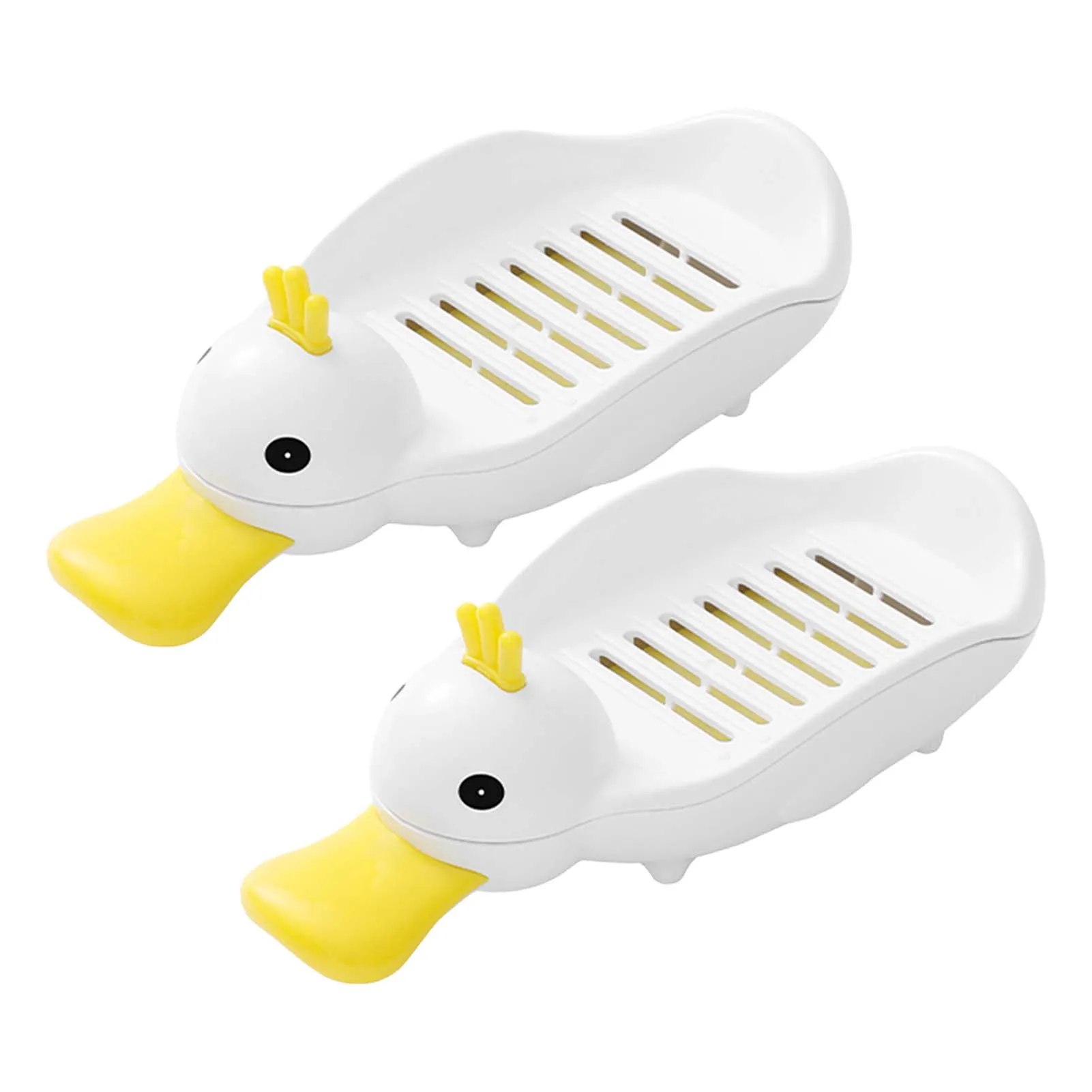 

2pcs Cartoon Animal Keep Dry For Bathtub Easy Cleaning Shower Tray Cute Duck Soap Dish Smooth Surface Kitchen Sink Self Draining