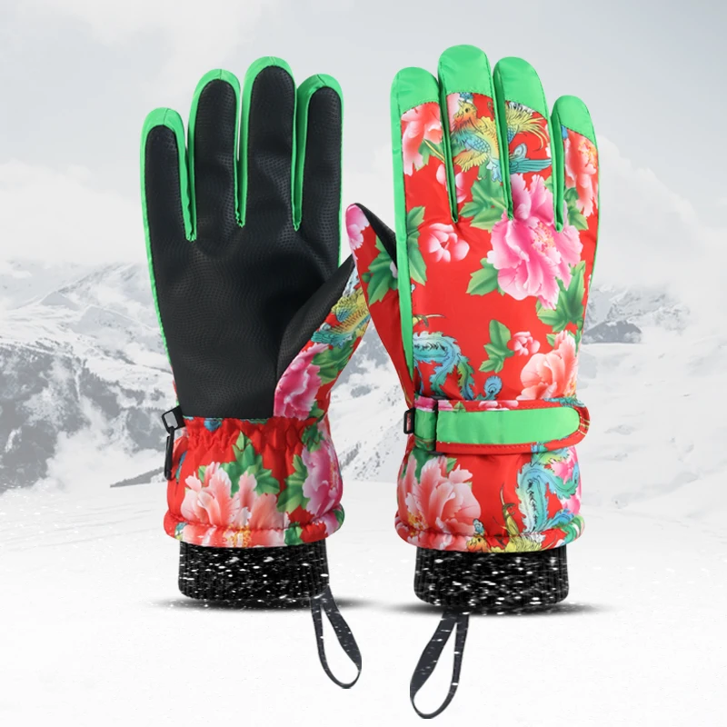 Профессиональные зимние теплые лыжные перчатки унисекс водонепроницаемые для