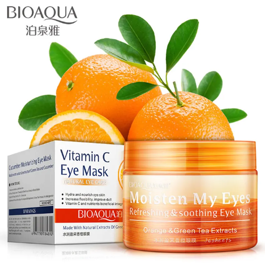 

36 pcs/bottle BIOAQUA Orange Moisturizing Eye Mask Refreshing Soothing Nourish Moisturizing Gentle Skin Care Women