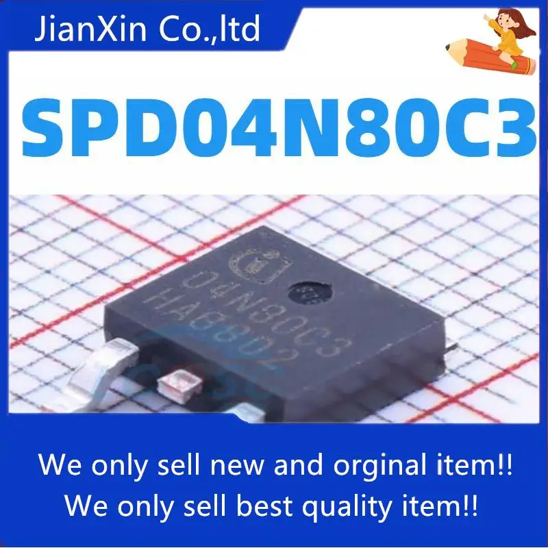 

10 шт. 100% оригинальный новый SPD04N80C3 TO-252 MOS FET